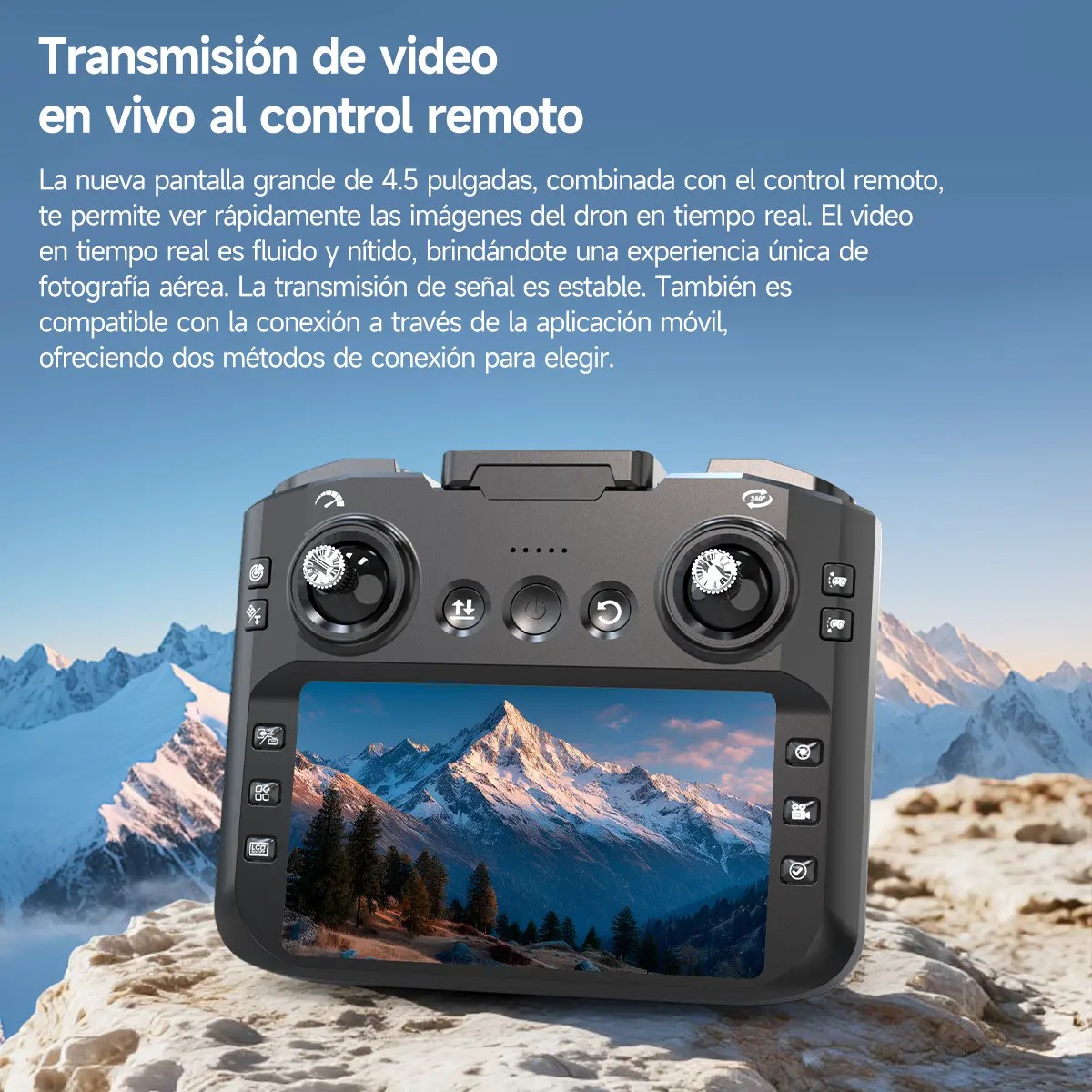 Mini Drone 8k C&aacute;mara Bater&iacute;as Pantalla De 4.5inch Control Remoto Y Protector De H&eacute;lices K200 Color Gris image number null