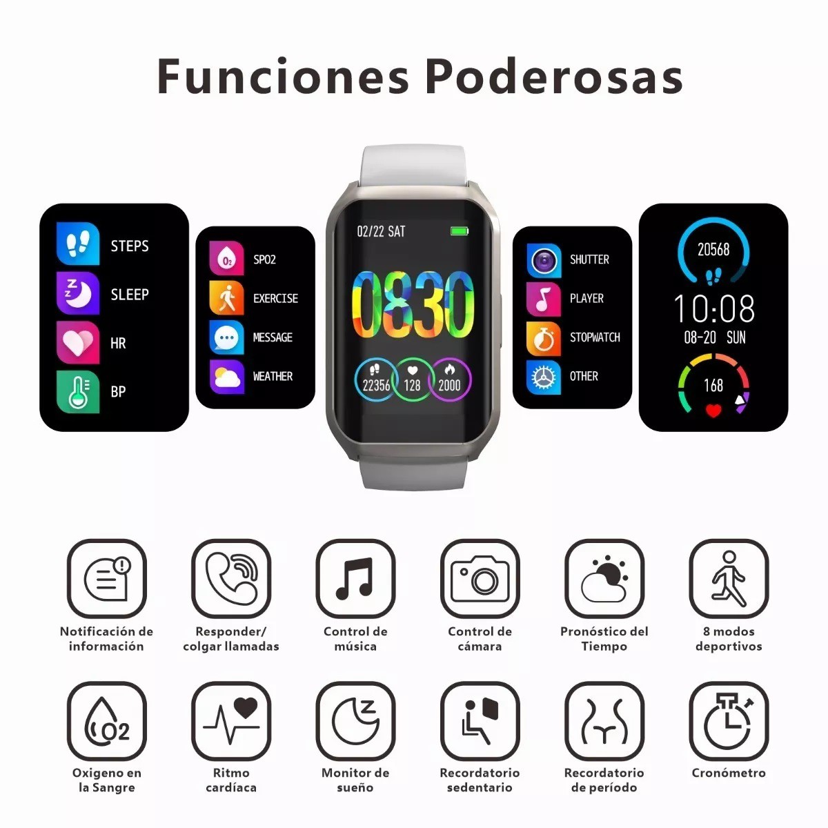 Reloj Inteligente Deportivo H77 Smartwatch Bluetooth 1.57 Gris. image number null