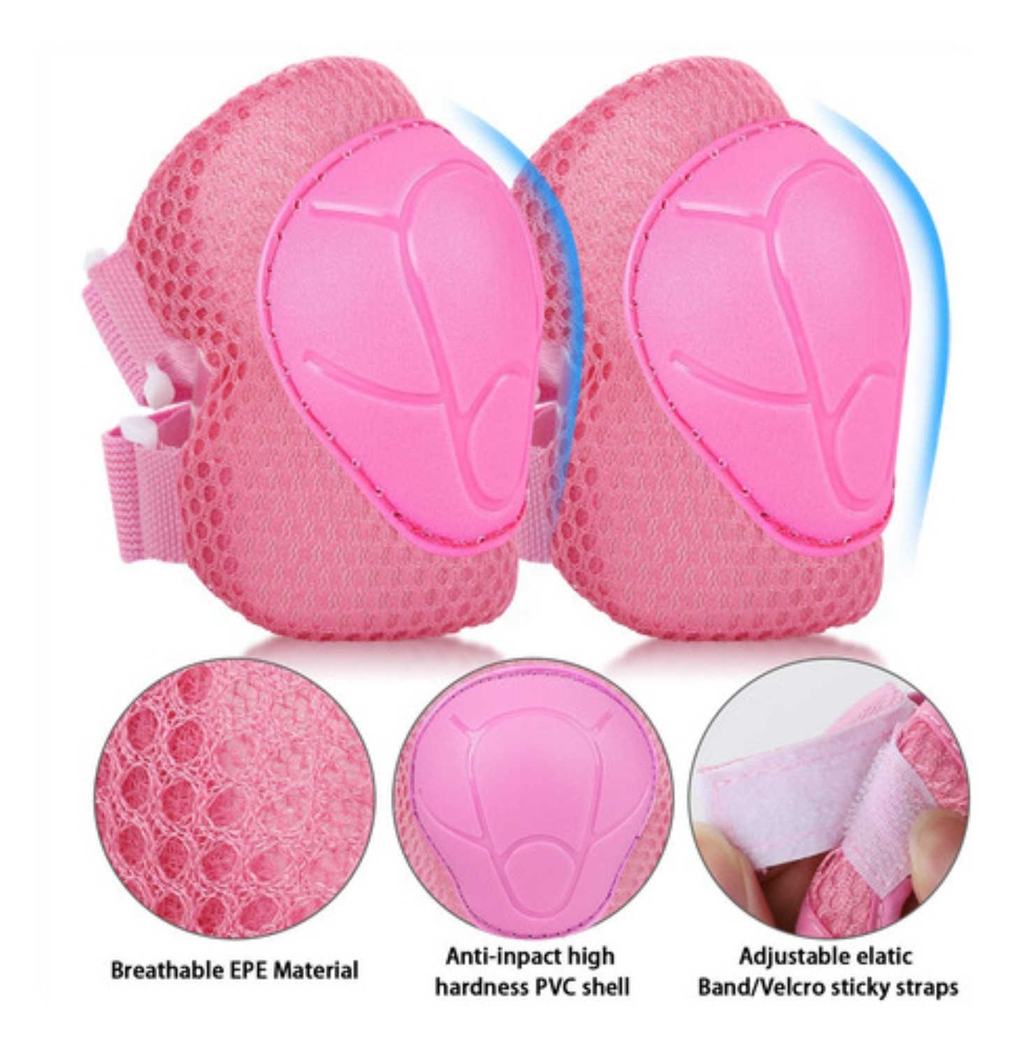 Kits De Protecci&oacute;n De Rodilla Codo Y Manos Para Ni&ntilde;a 7pzs 1 Rosa image number null