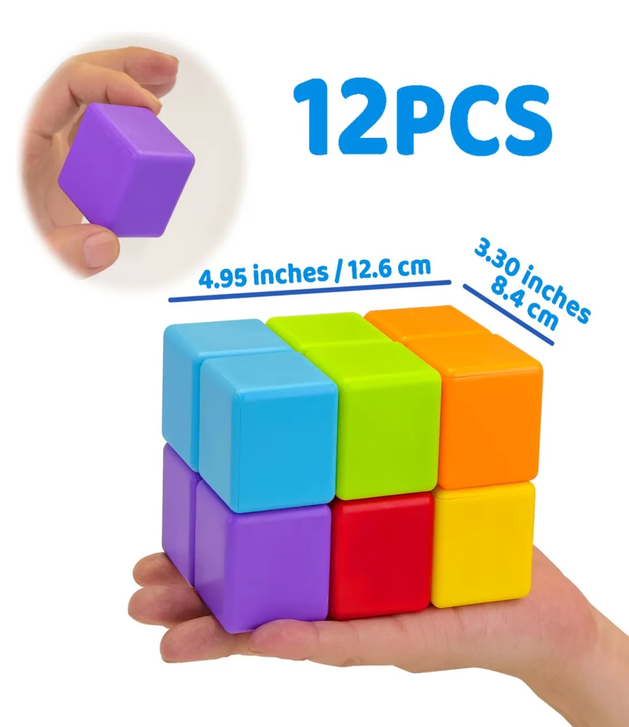 Bloques Magn&eacute;ticos 12pz Colores image number null