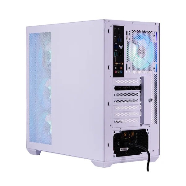 Gabinete Naceb NA-0637B, Midi-Tower, ATX/Micro-ATX/Mini-ITX, USB 3.0, sin Fuente, 4 Ventiladores Instalados, Blanco image number null