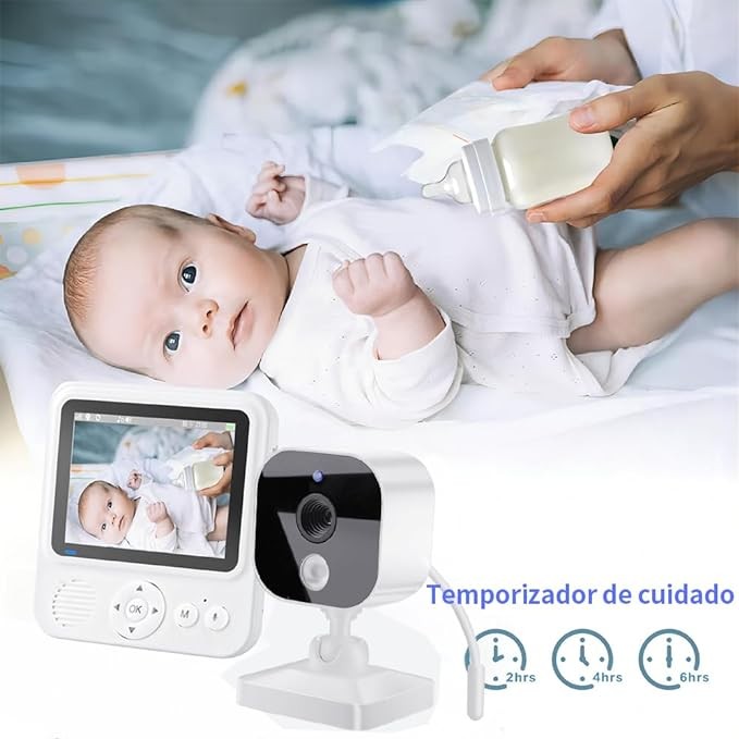 A vantisan Monitor Beb&eacute;, 2.8''HD Monitor con Camara para Bebe Portable Screen, Visi&oacute;n Nocturna Infrarroja, Monitoreo de Temperatura, Comunicaci&oacute;n bidireccional, Canciones de Cuna y Encriptaci&oacute;n Digital. image number null