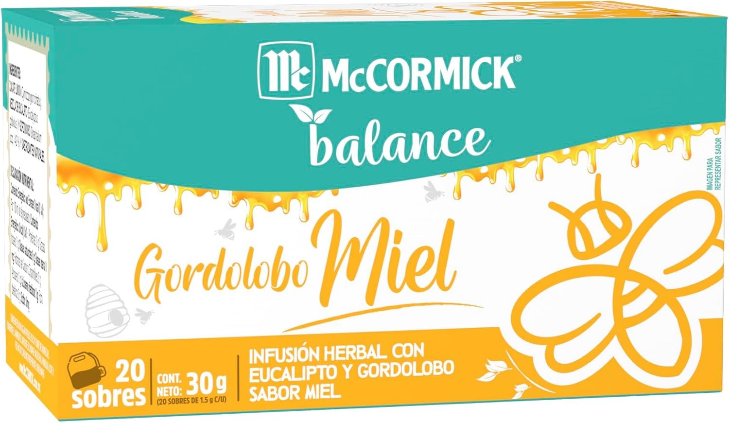 Mc Cormick te gordolobo miel 2 pzas 40 sobres image number null