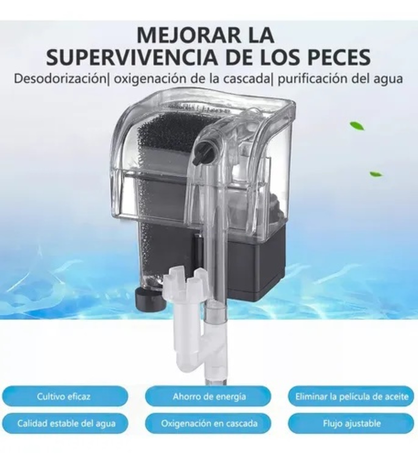 Filtro Pecera Externo 15 A 20 Litros Negro Transparente image number null