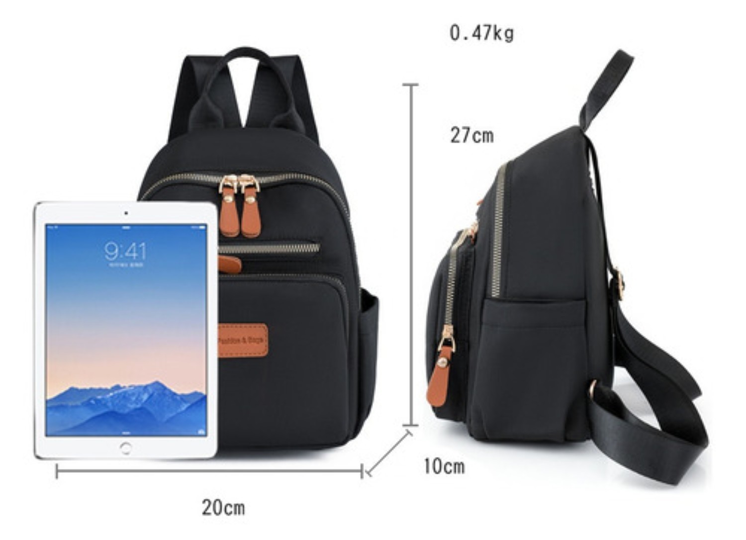 Mochila Antirrobo De Moda Para Mujer negra detalles marron image number null