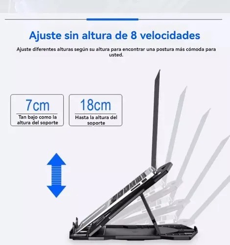Base Soporte para Laptop Computadora y Telefono Celular Portatil Plegable Ajustable y Ergonomica Color Blanco image number null