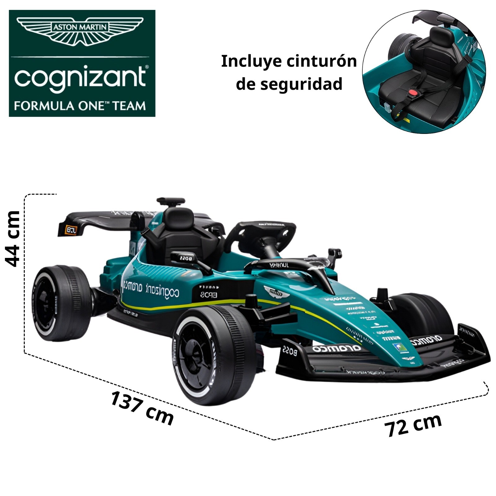 Montable Electrico para Ni&ntilde;os Formula 1 con Control Remoto 12v image number null