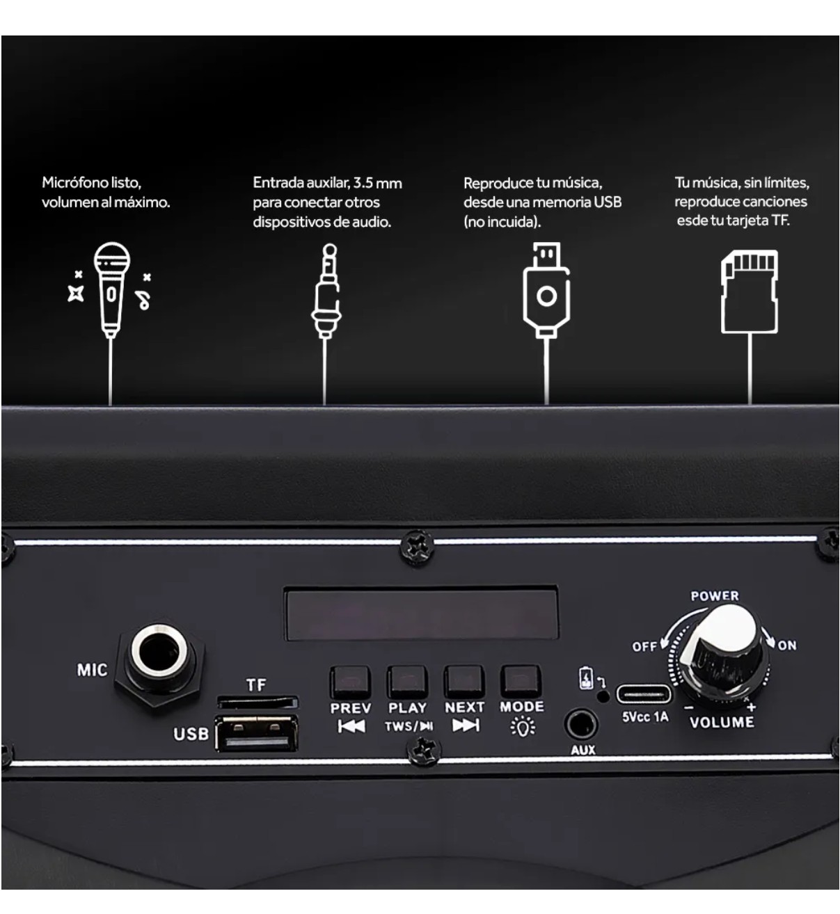Amplificado 8 Malubero Bluetooth 2500w Color Negro image number null