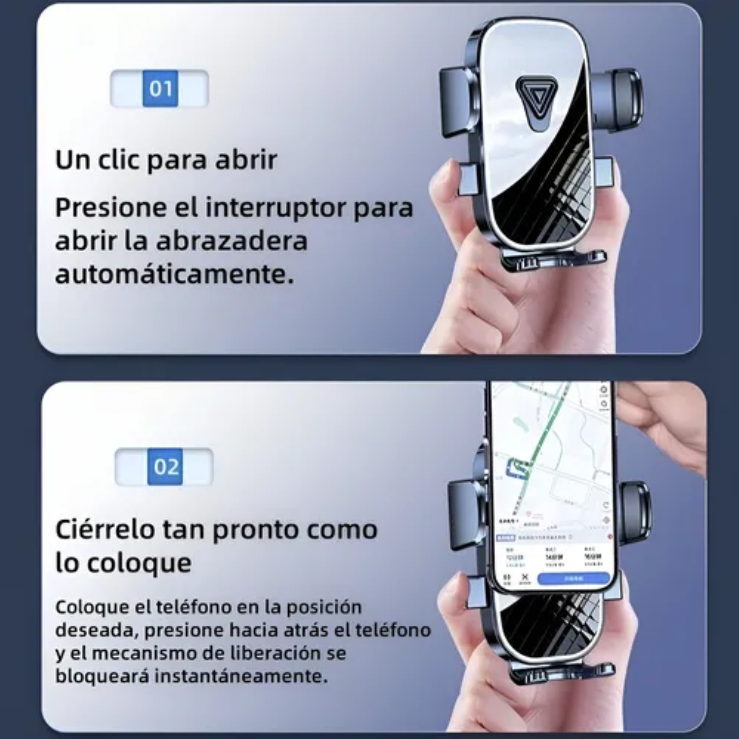 Soporte Para Celular Coche,porta Celular Carro 3en1 Estable negro image number null