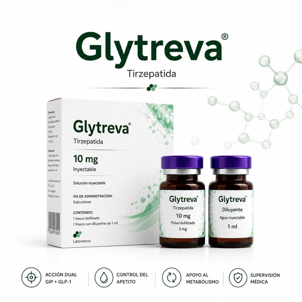 Glytreva&reg; Tirzepatida 5 mg | Tecnolog&iacute;a de &Uacute;ltima Generaci&oacute;n | Presentaci&oacute;n Liofilizada Premium image number null
