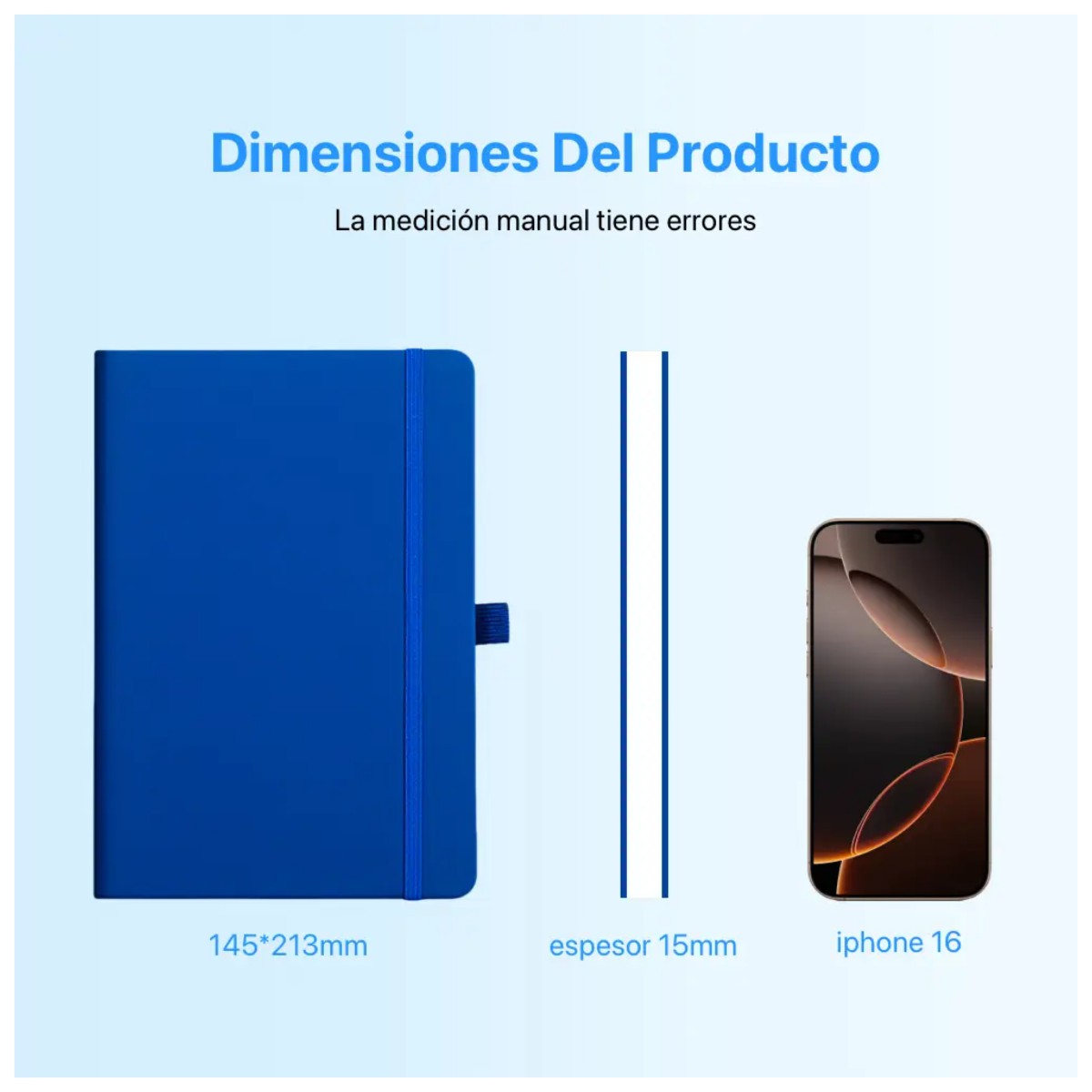 Libretas De Poliuretano 3 Piezas Color Azul image number null