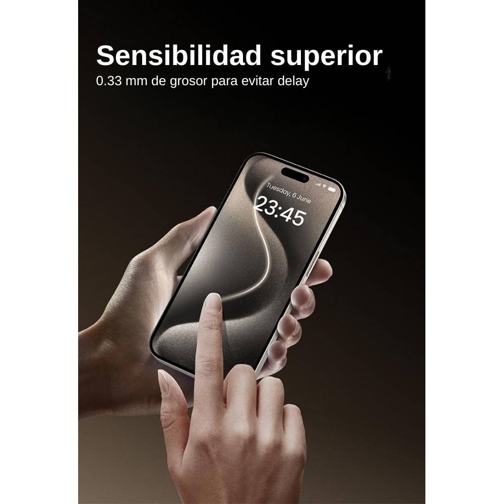 Mica de privacidad Ugreen anti-huellas para iPhone 15 Pro image number null