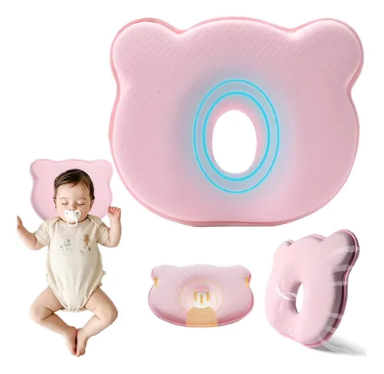 Almohada Para Beb&eacute; Foam Rosa image number null