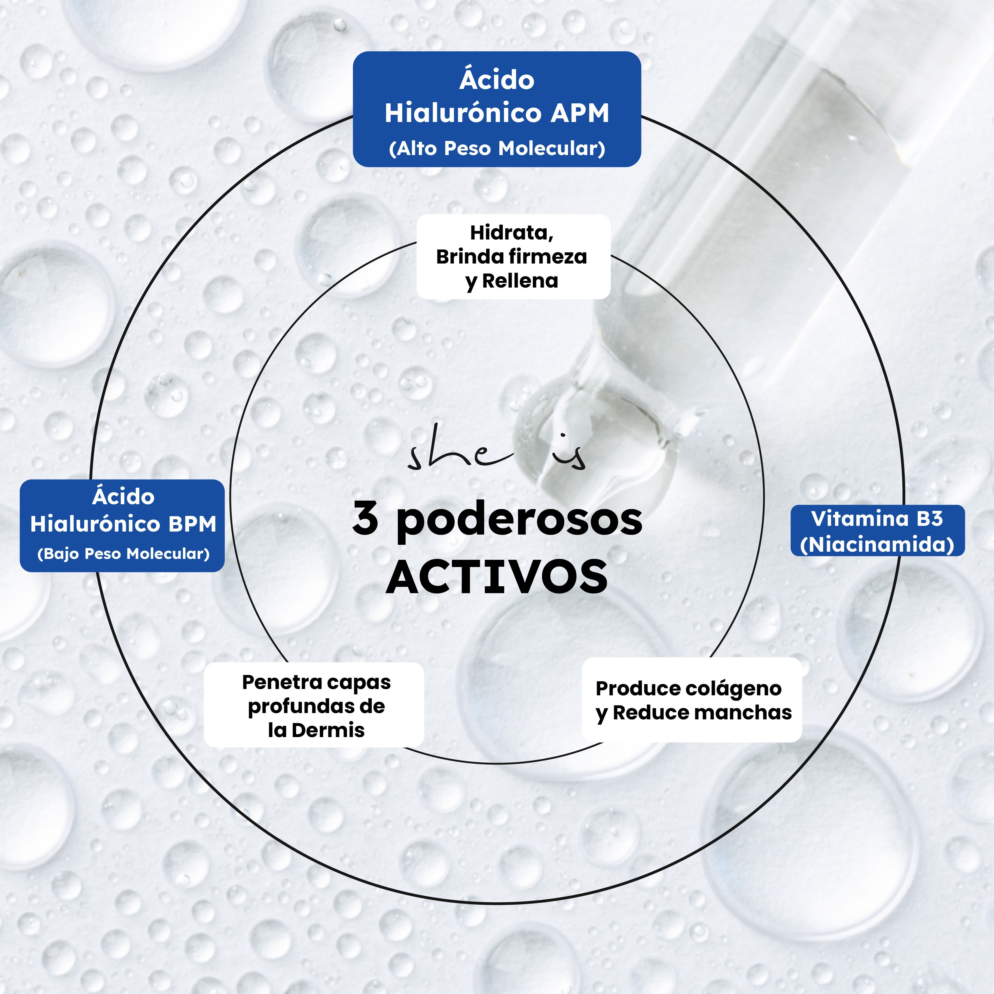 Set Facial Antiedad (Serum &Aacute;cido Hialur&oacute;nico + Crema Revitalizante) She is skincare image number null