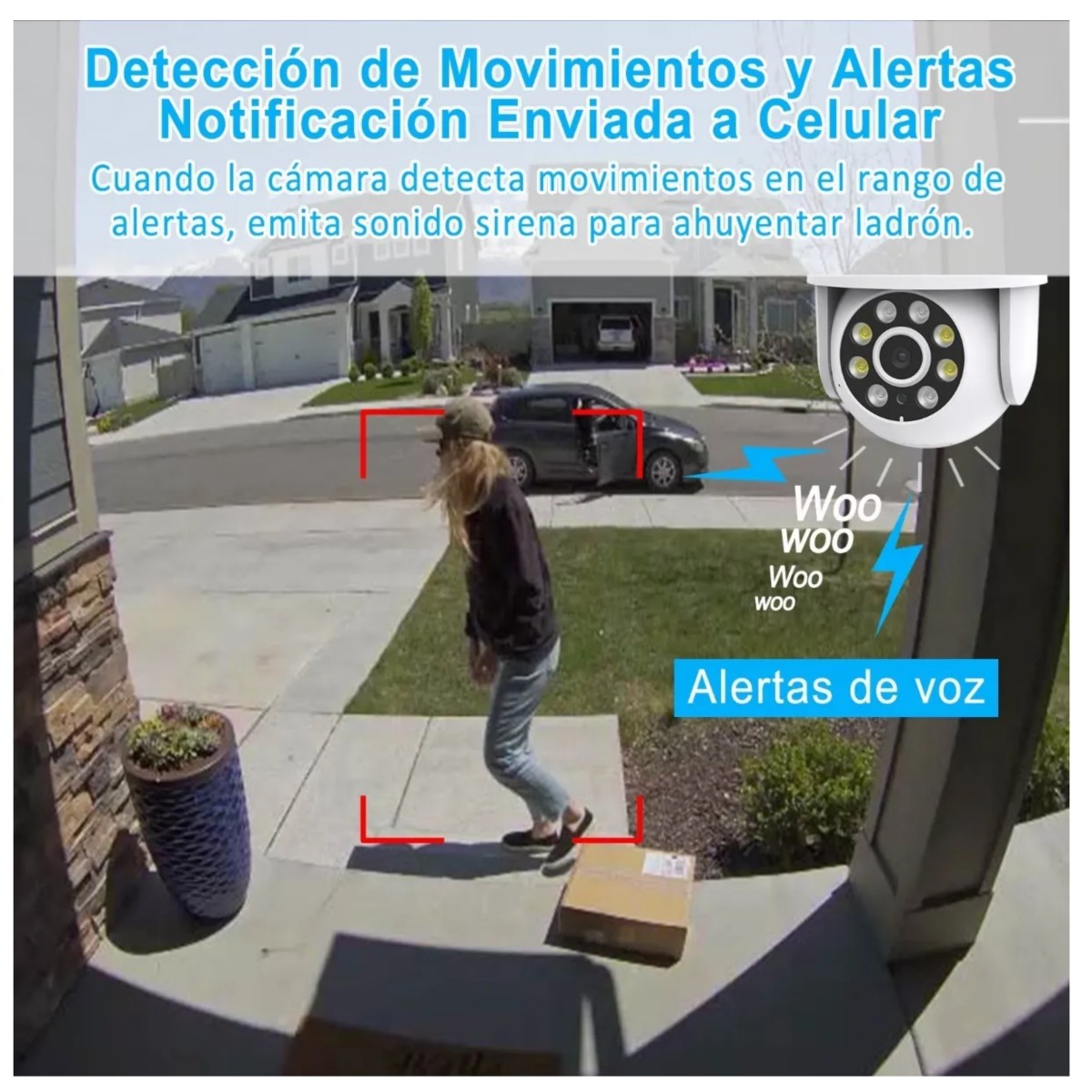 C&aacute;mara De Seguridad Wifi Ip 3mp Al Aire Libre Con Sd 32gb, Blanco image number null