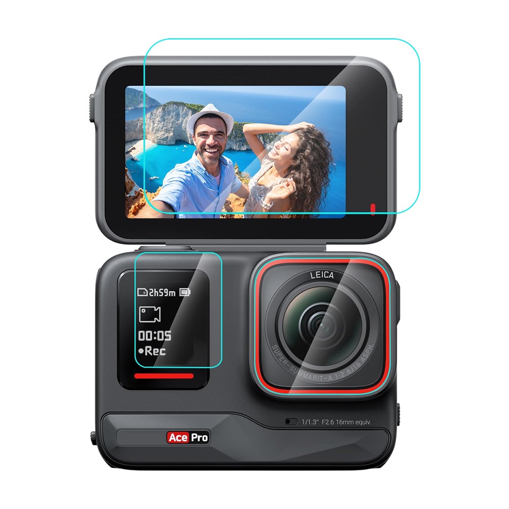Cristales Templados Pantallas y Lente Compatible Insta360 Ace Pro image number null