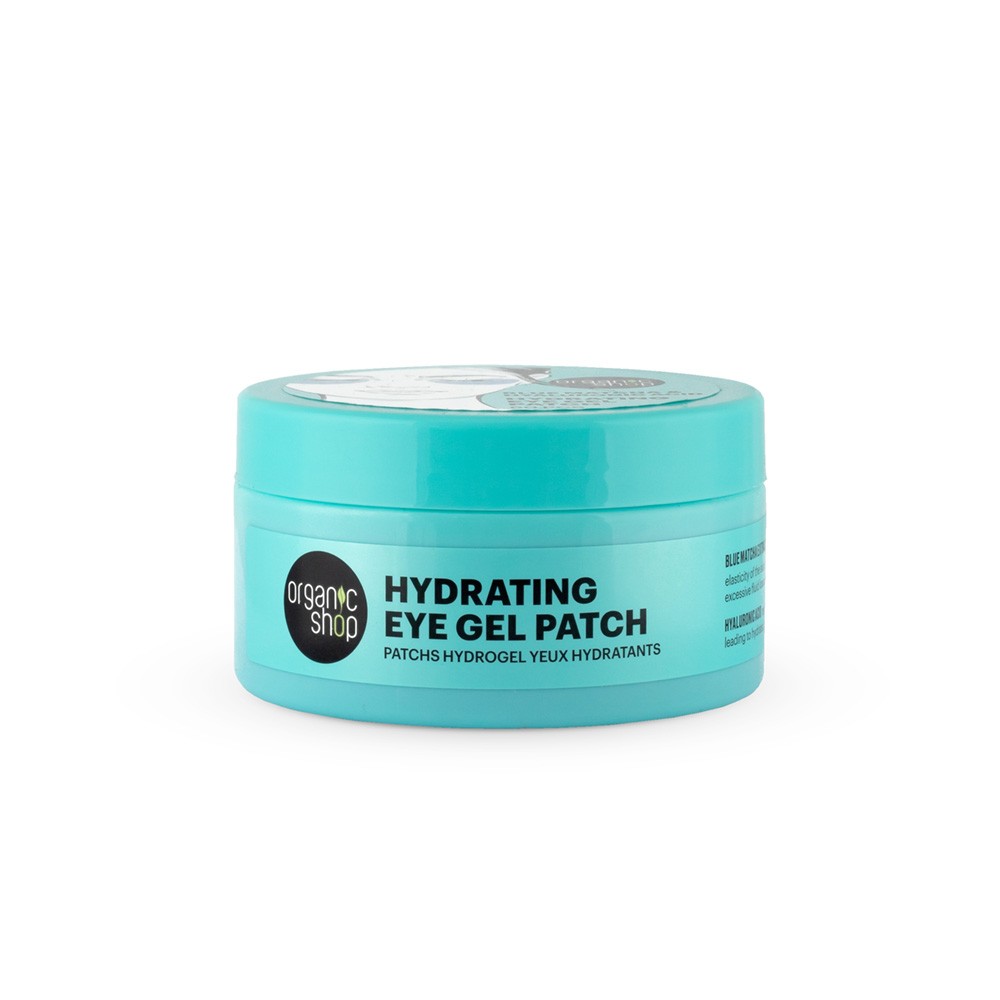 Parches de Gel Org&aacute;nicos para el contorno de ojos de Acido Hialur&oacute;nico y Matcha Az&uacute;l, 60 piezas, Organic Shop image number null