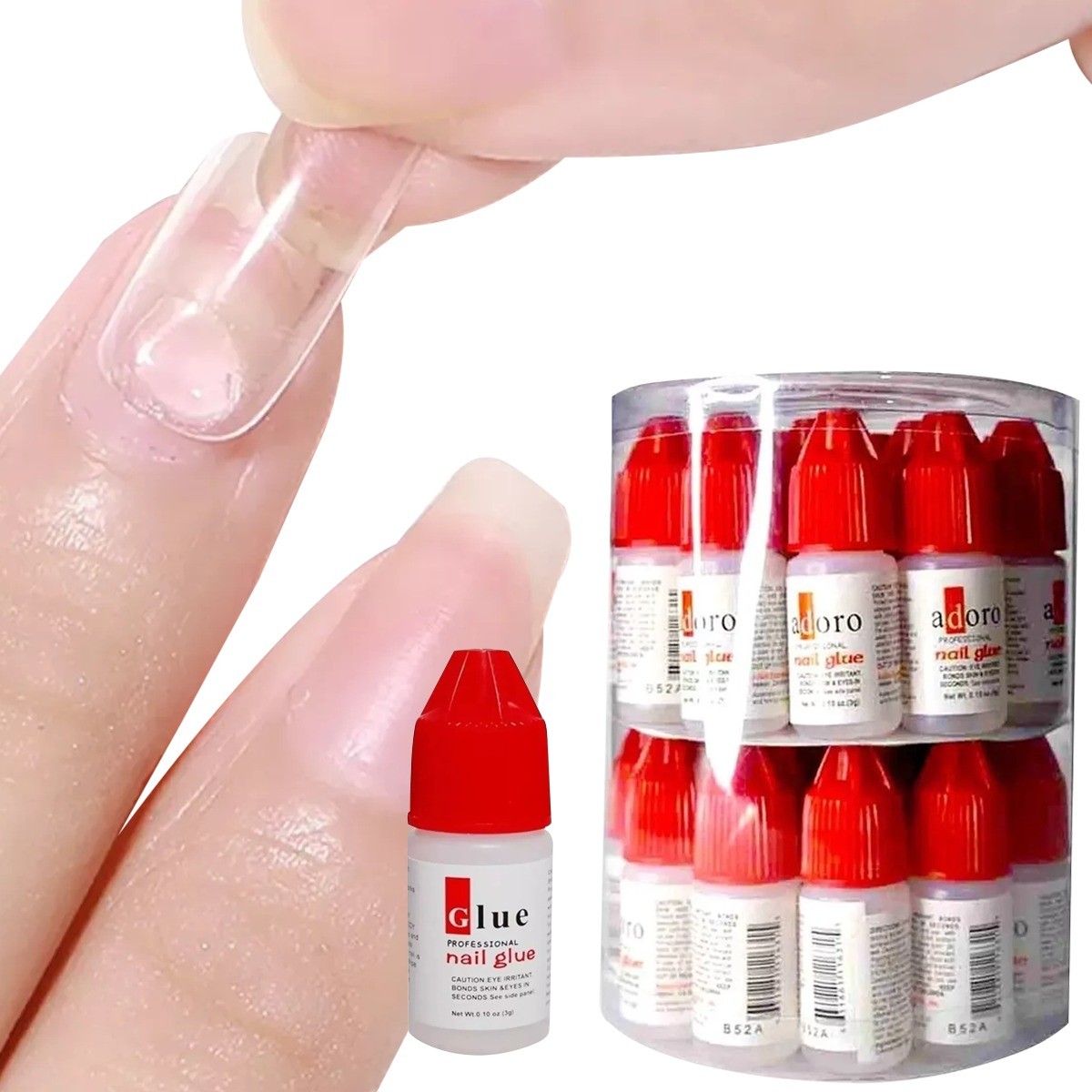 Pegamento Resina Economico U&ntilde;as Postizas Acrilicas 36 Piezas image number null