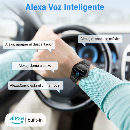 Smartwatch Hombre Reloj Inteligente Bluetooth Llamadas Alexa negro. image number null