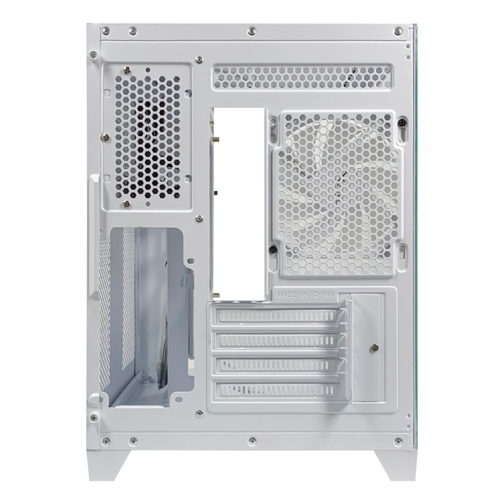 Gabinete Xzeal Panzer II Cubo, Mini-Tower, Micro-ATX, USB 2.0/3.0, sin Fuente, 3 Ventiladores Instalados, Blanco image number null