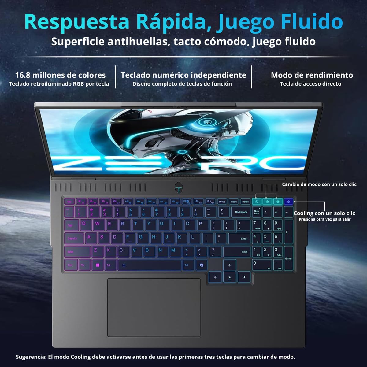 Laptop Gamer Thunderobot Zero 18 Pro 5070 Ti SSD de 18 pulgadas y 1 TB image number null