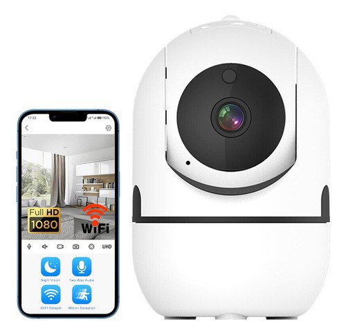 C&aacute;mara De Seguridad Inal&aacute;mbrica Wifi Hd 1080p Con Alarmas image number null