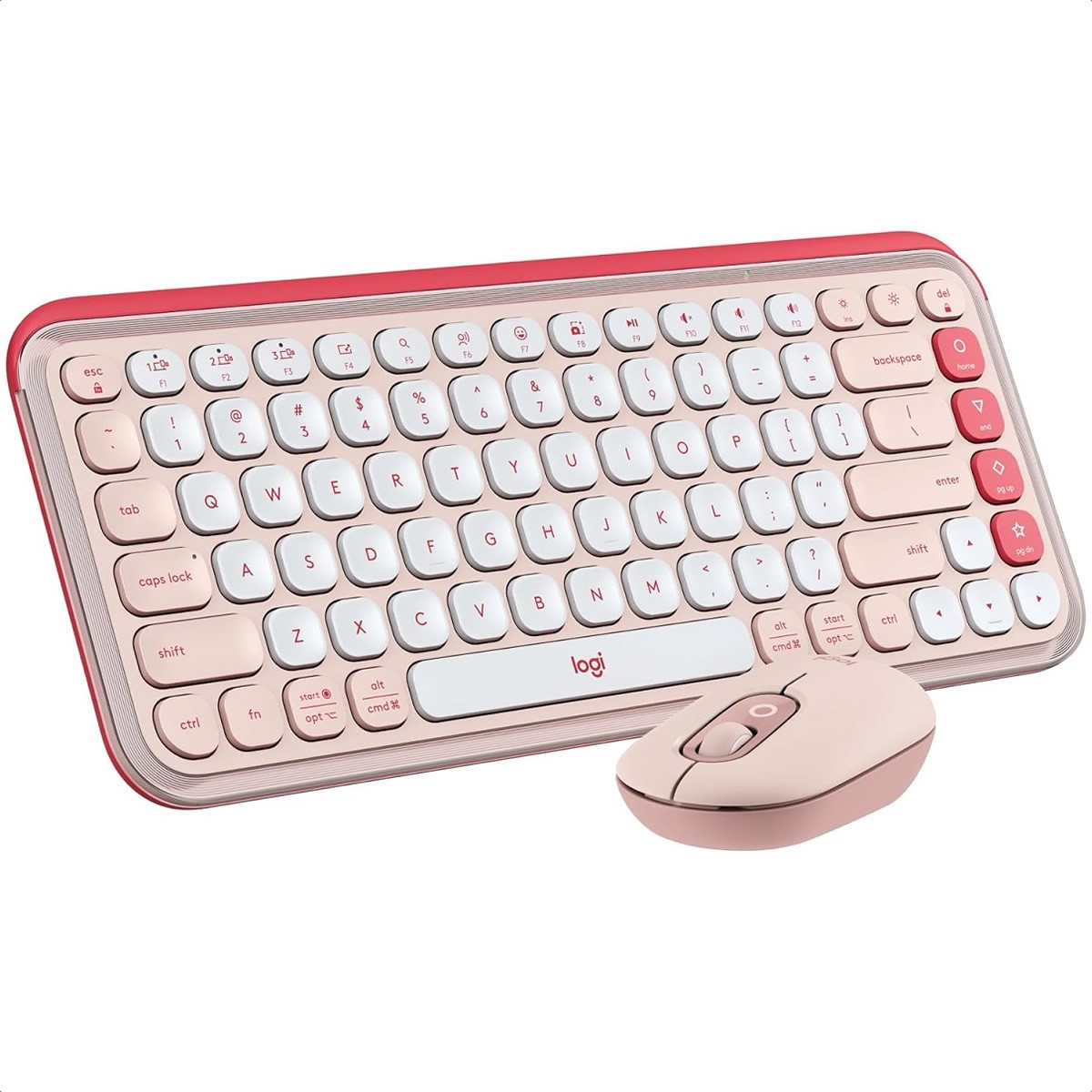 Kit Teclado Y Mouse Logitech POP Icon Inalambrico Bluetooth Rosado 920-013053 image number null