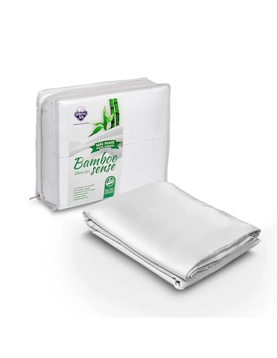 Juego de S&aacute;banas Spring Air Bamboo Sense Blanco Queen Size image number null