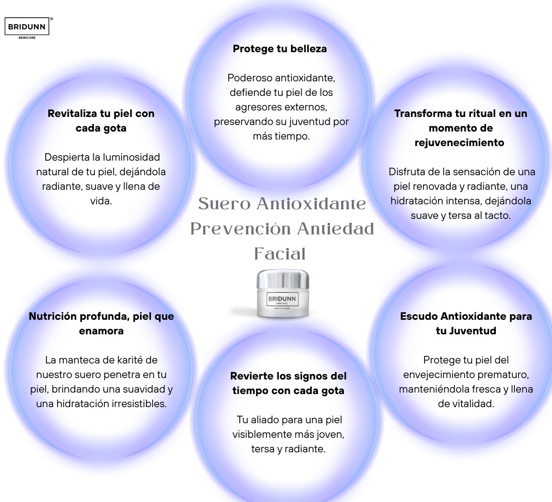 Serum Vitamina E Antioxidante Facial &middot; Preventivo Antiedad Piel Opaca Protecci&oacute;n Radicales Libres Bridunn image number null