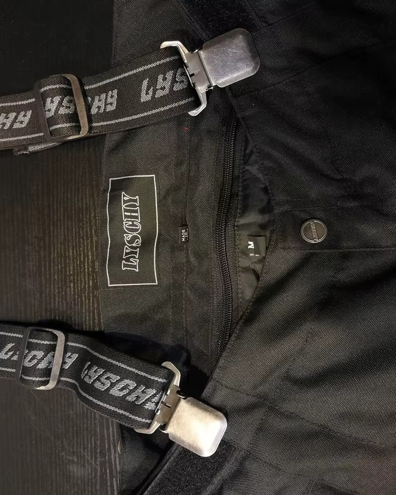 Tirantes resistentes pantalones motociclismo negro el&aacute;sticos ajustables pantalones deportivos image number null