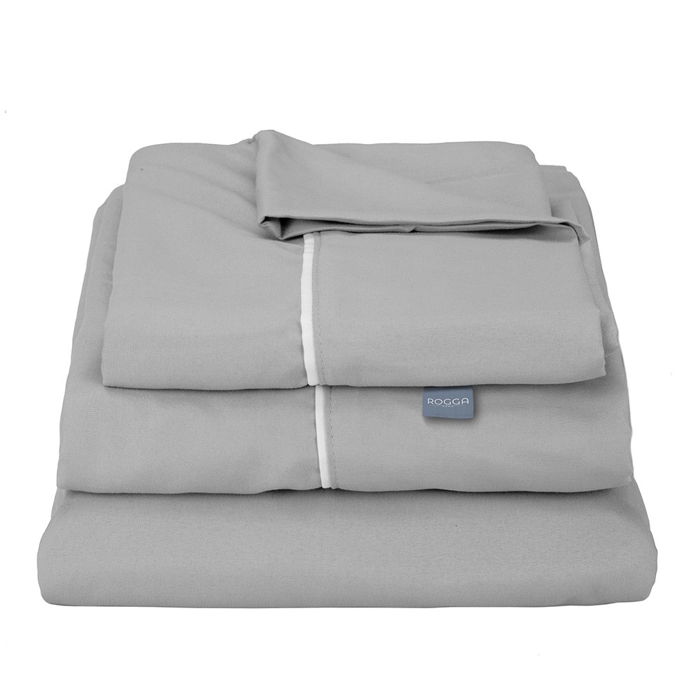 Protector Individual Spring Air Ultra Blanco con S&aacute;banas Royal Gris Perla y Almohada Frosty image number null