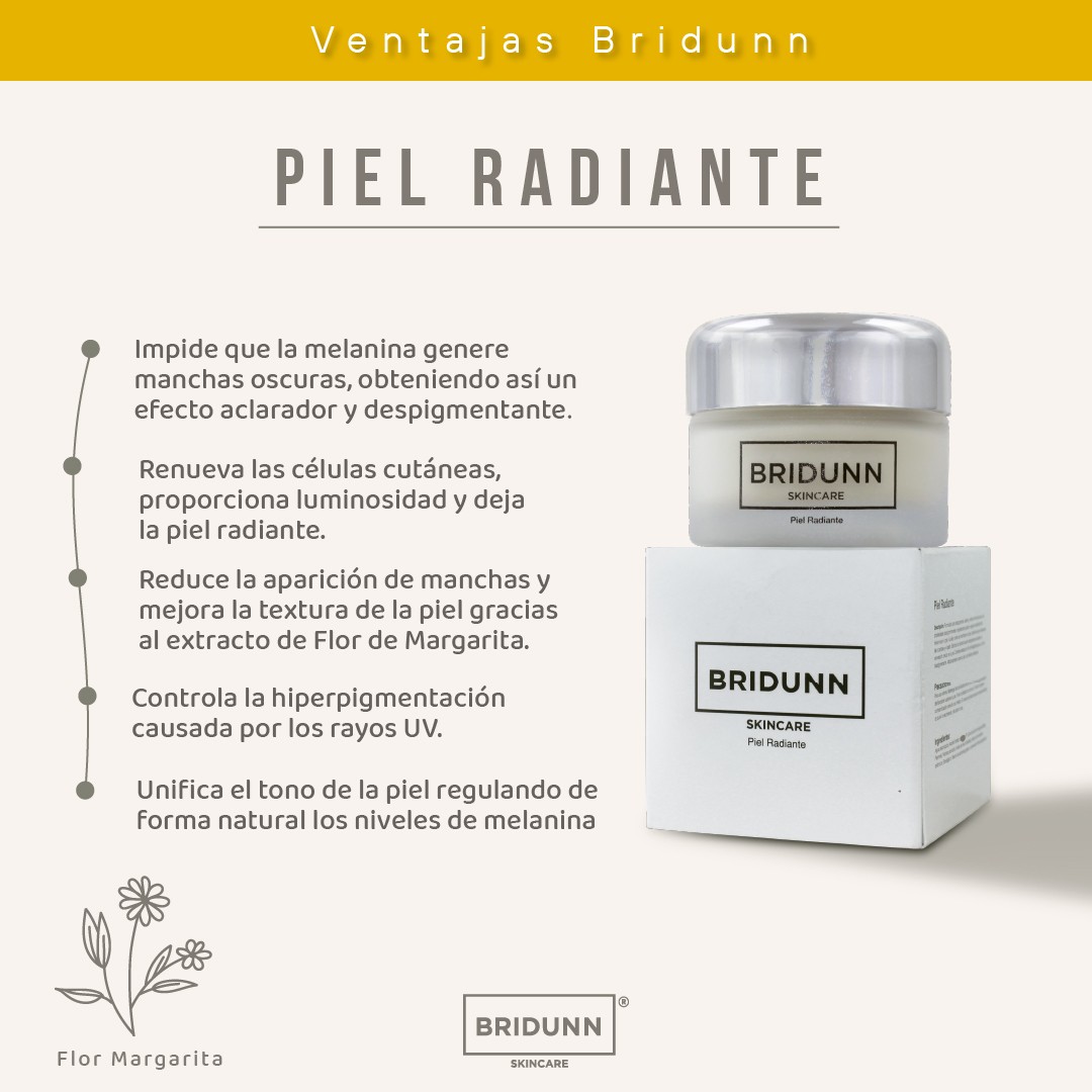 Crema Despigmentante Facial Natural BRIDUNN Manchas Oscuras Quita Hiperpigmentaci&oacute;n image number null
