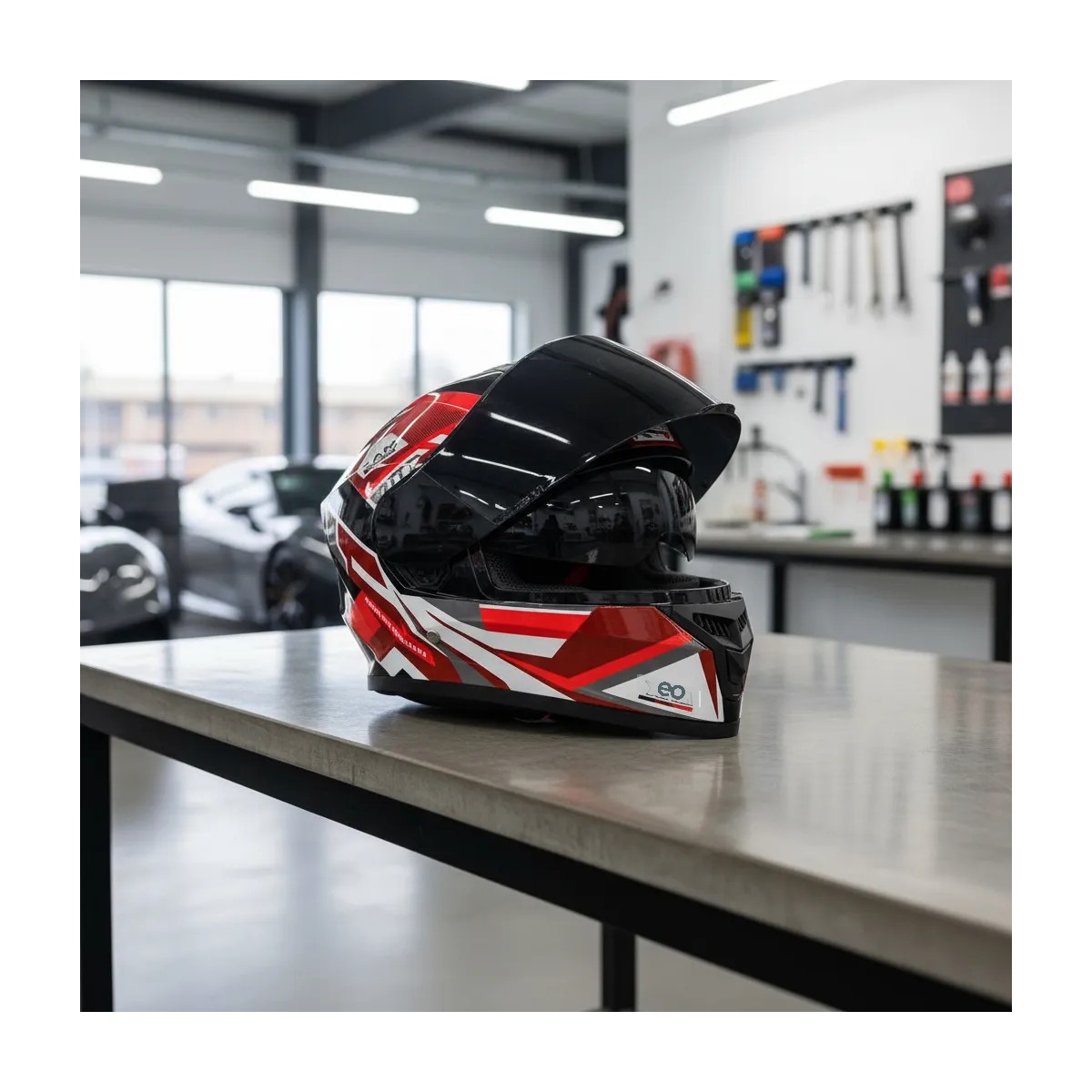 Casco De Moto Con Visera Abatible Y Plegable Certificado Dot TK902-MGHH Talla:L image number null