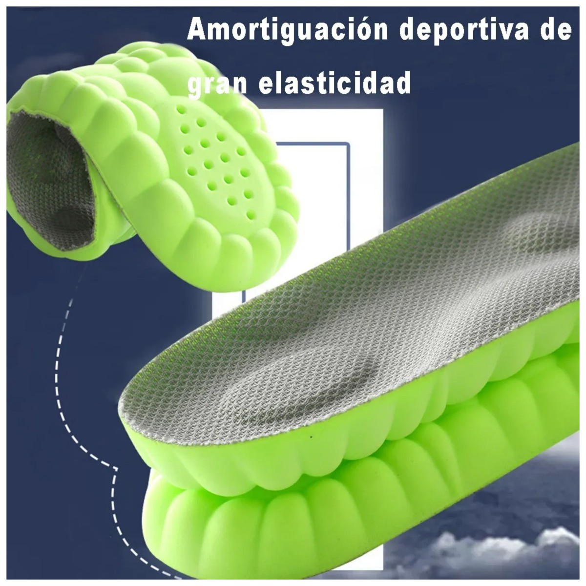 Plantilla Deportiva De Silicona 4dsuaves Y Muy El&aacute;sticas Gris Talla: 45-46 image number null