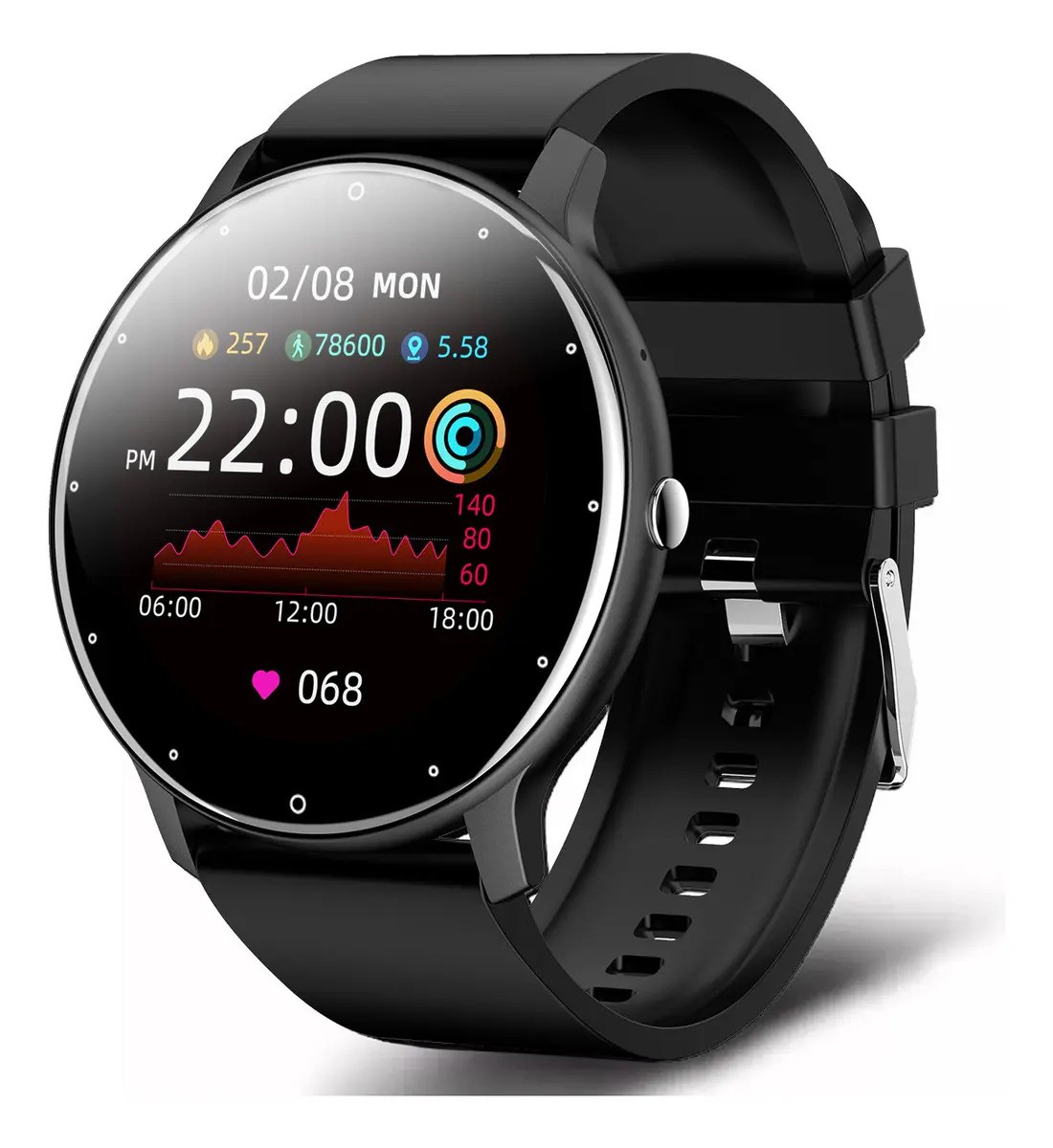 Smartwatch Deportivo Impermeable Negro image number null