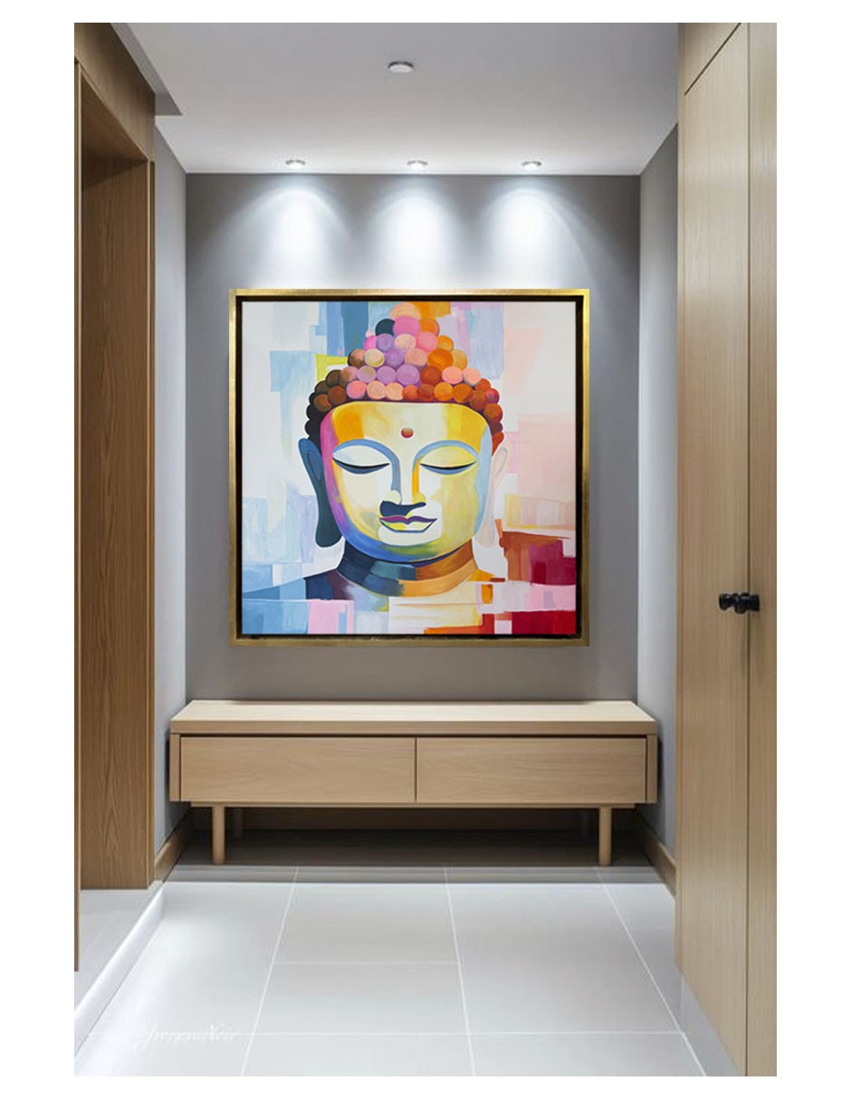 Hermoso cuadro decorativo pintado totalmente a mano image number null