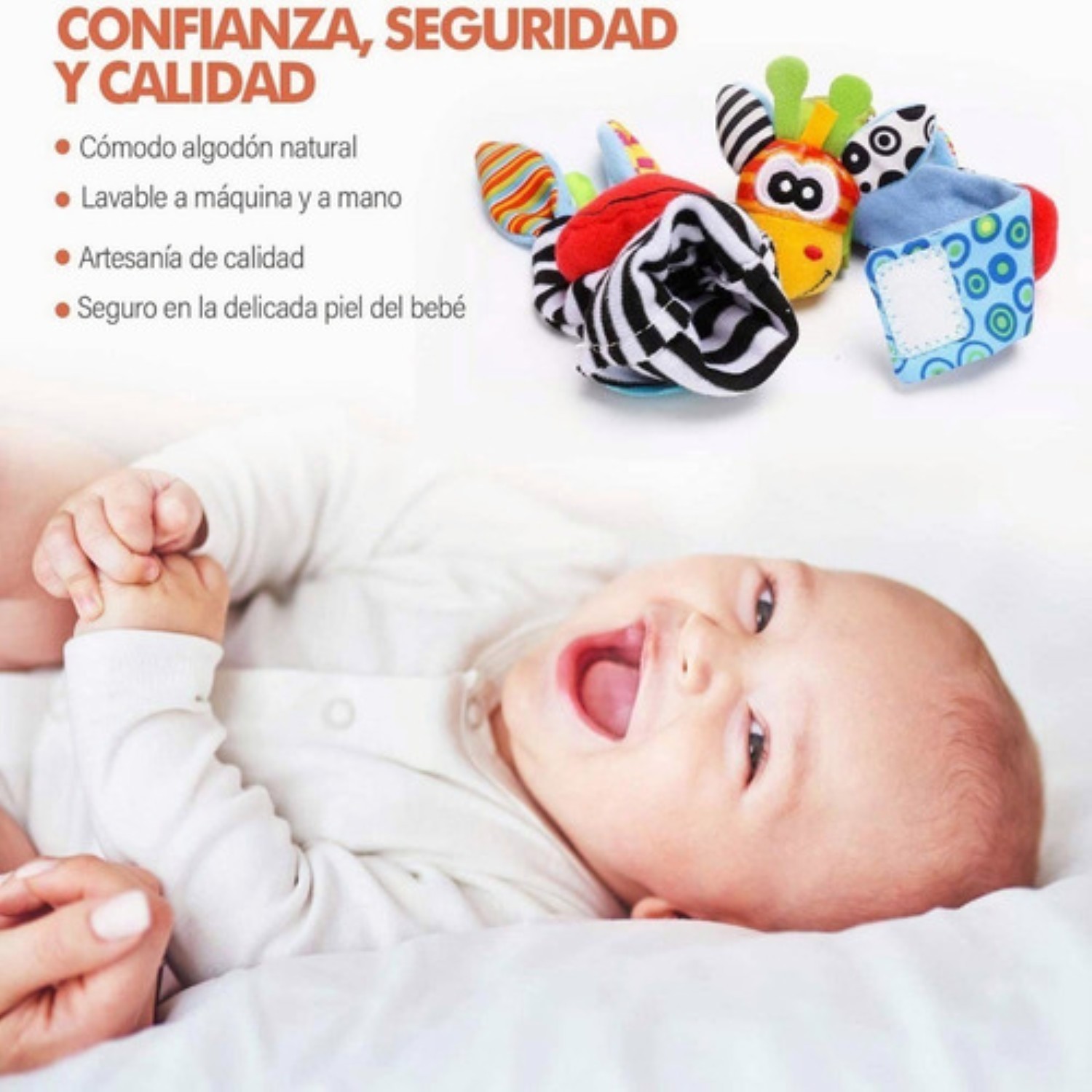 Sonajas Para Bebe Calcetines Juguete Estilo 4 elefantes y changos image number null