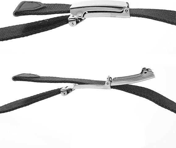 AWAYTR - Cinturones de lona para ni&ntilde;os, uniforme escolar ajustable, cintur&oacute;n de golf para ni&ntilde;os con hebilla abatible plateada. image number null