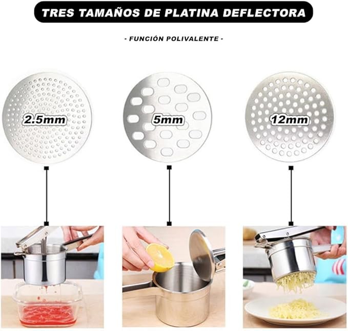 A DOTOTO Prensador de patatas, Exprimidor Manual de Fruta de acero inoxidable image number null