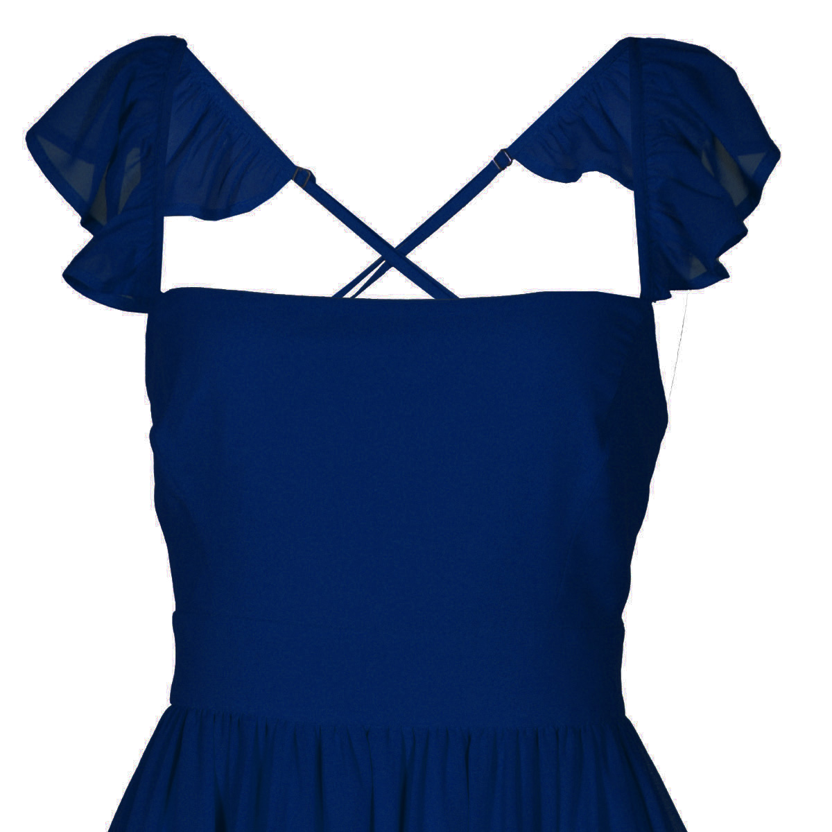 Vestido Corto con Olanes y Tirantes Cruzados Philosophy para Mujer image number null