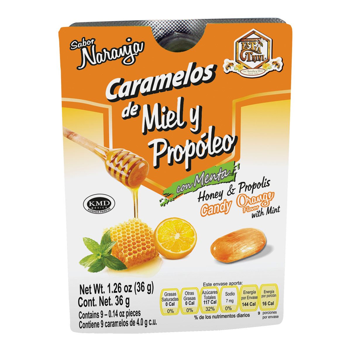 Caramelo Miel y propoleo Naranja BL image number null