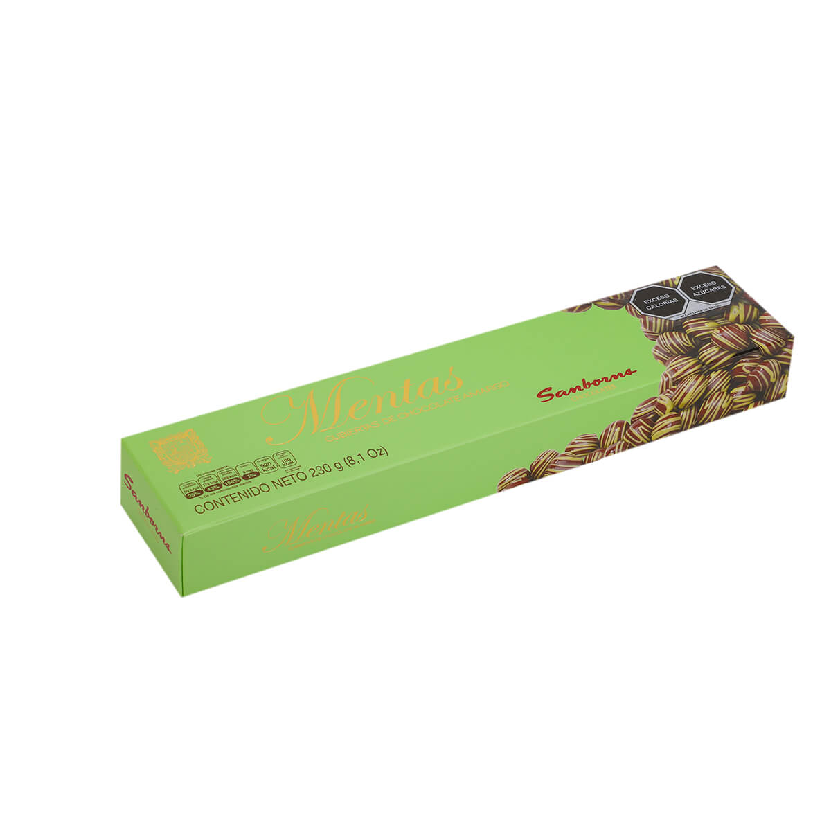 Caja de Mentas Cubiertas con Chocolate Amargo Sanborns 230g image number null