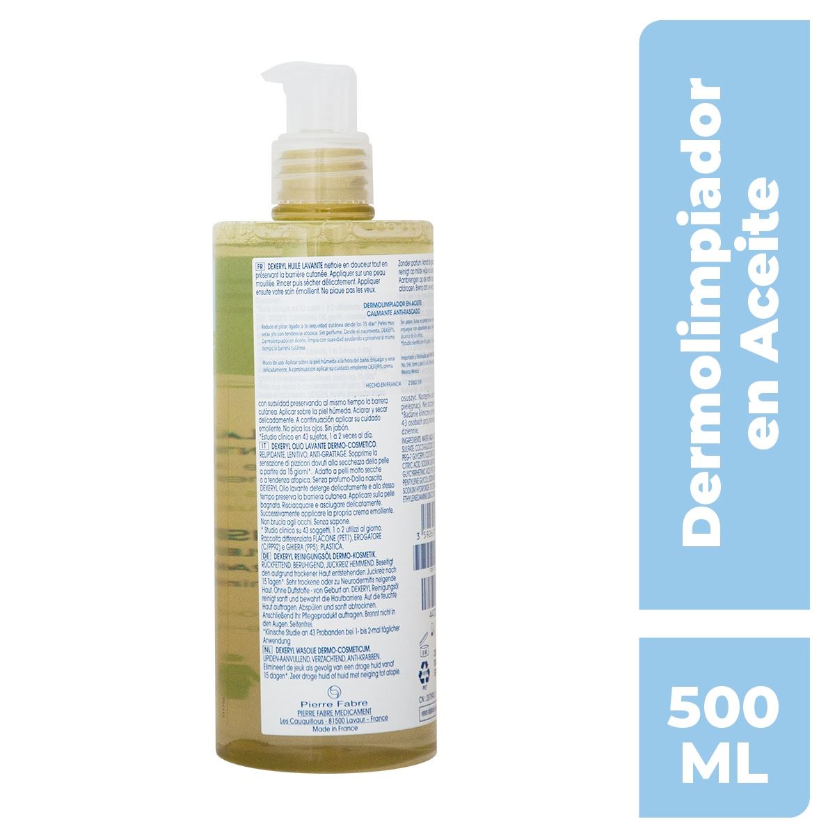 Dermolimpiador en Aceite Emoliente Dexeryl 500ml image number null