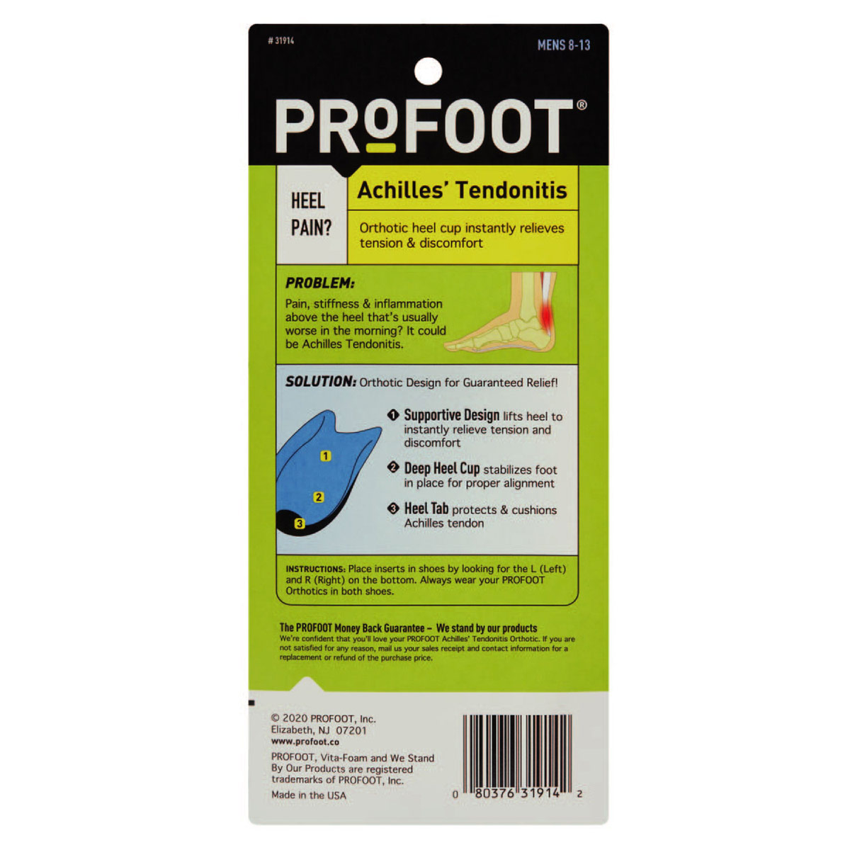 Dispositivo para Tendinitis en Talón de Aquiles para Hombre Profoot image number null