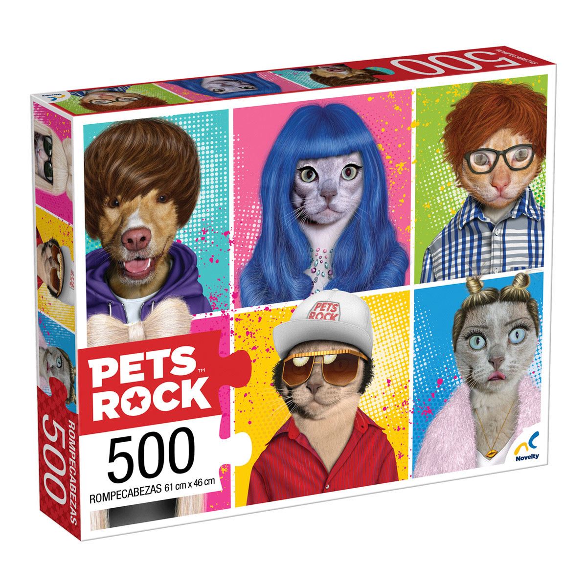 Rompecabezas adulto generico pets rock 500 piezas caja de cart&oacute;n image number null