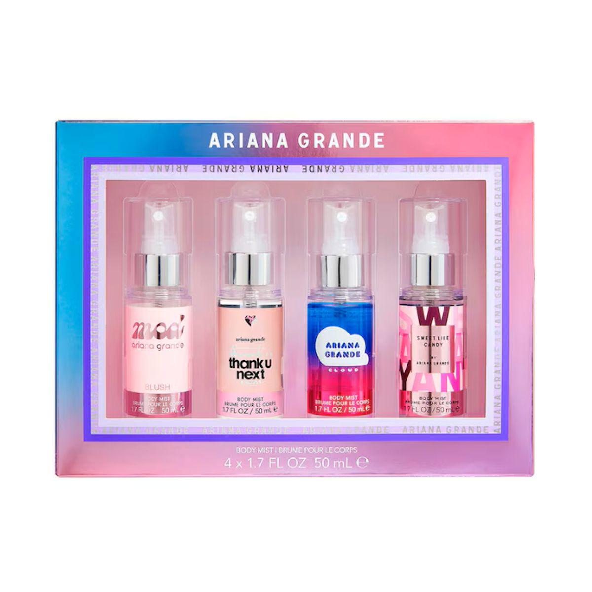 Estuche Body Mist Ariana Grande 4 piezas 50 ml para Dama image number null