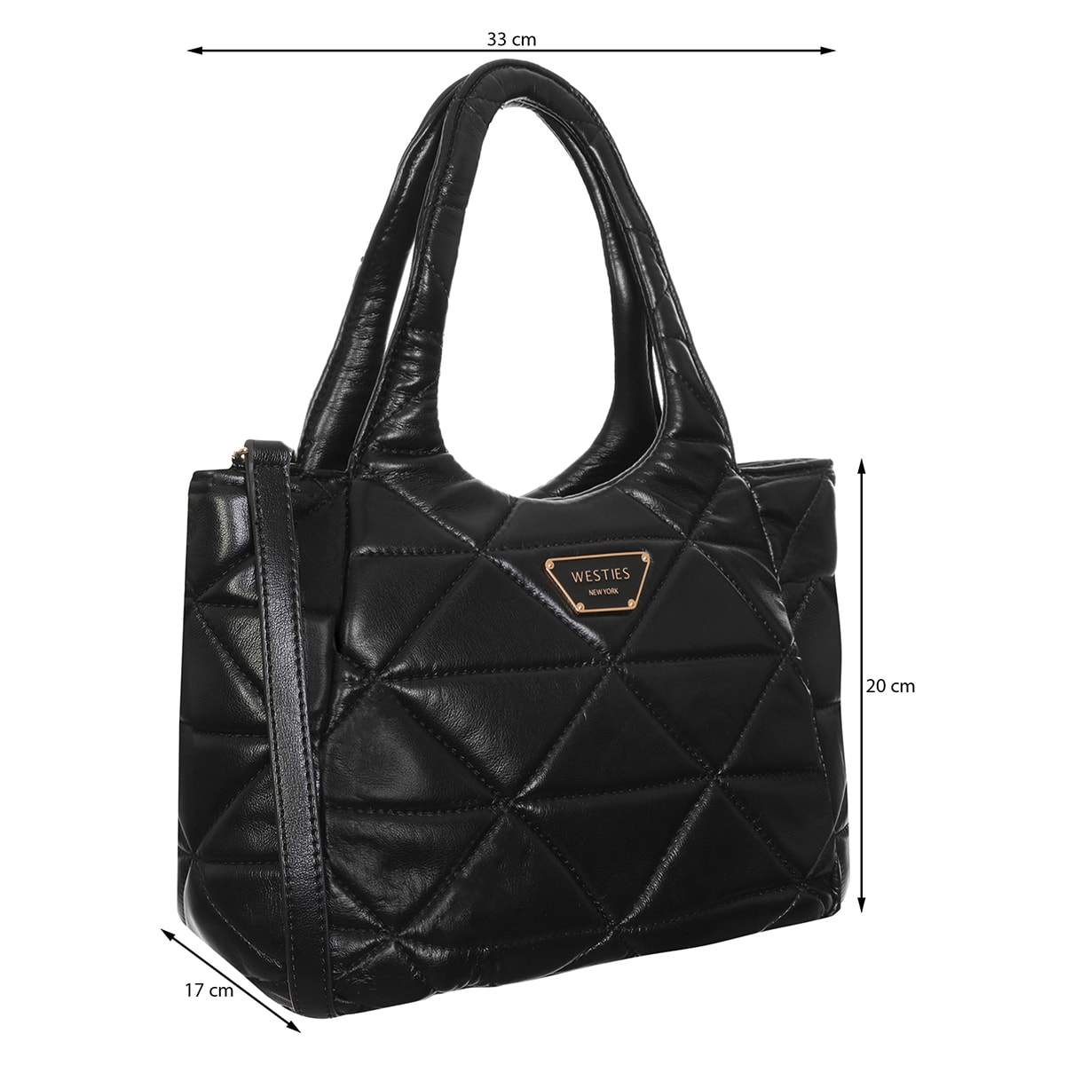Bolso Satchel Westies Negro para Mujer image number null
