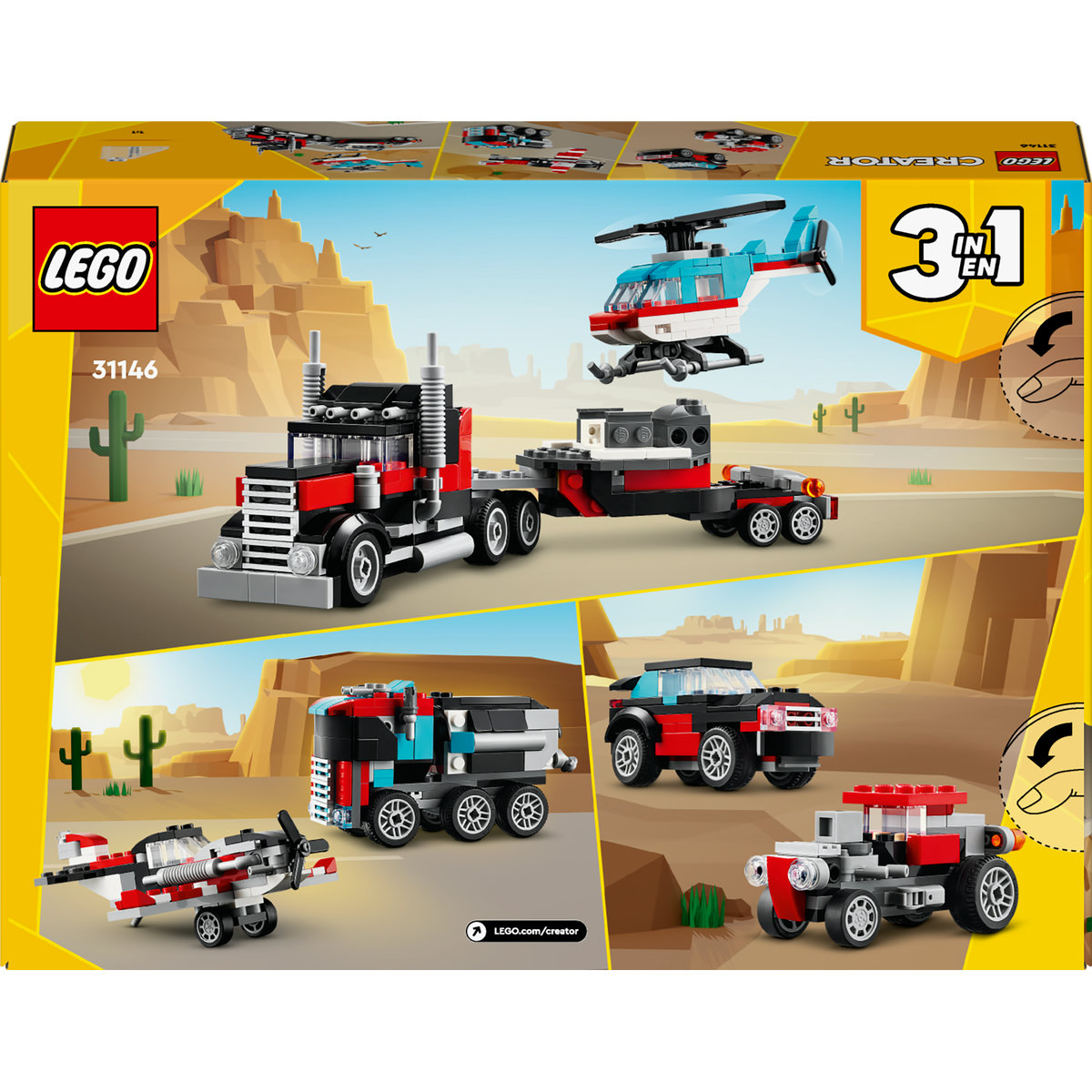 LEGO® Camión Plataforma con Helicóptero image number null