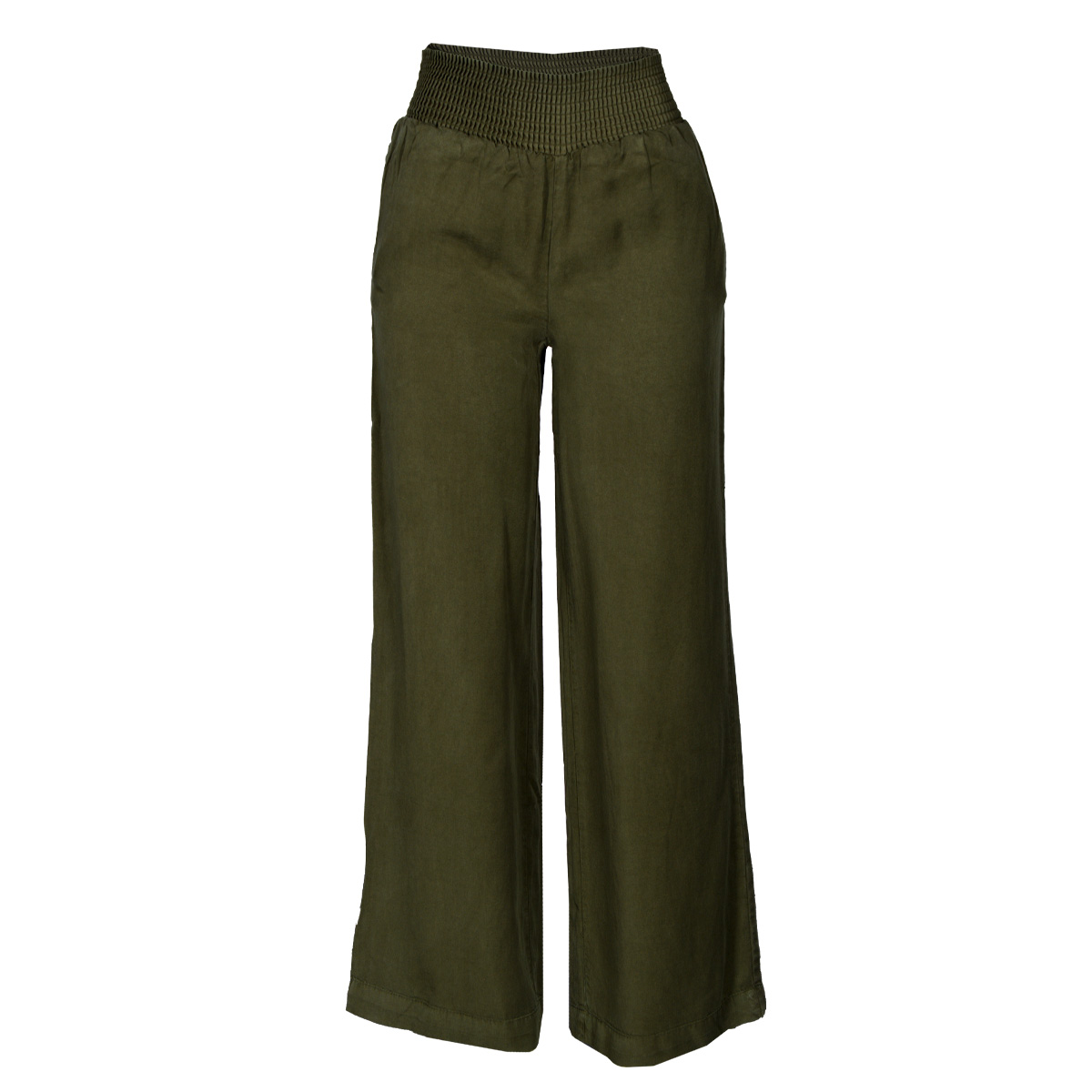 Pantal&oacute;n Liso Pata Ancha Philosophy Color Verde Talla Mediana para Mujer image number null