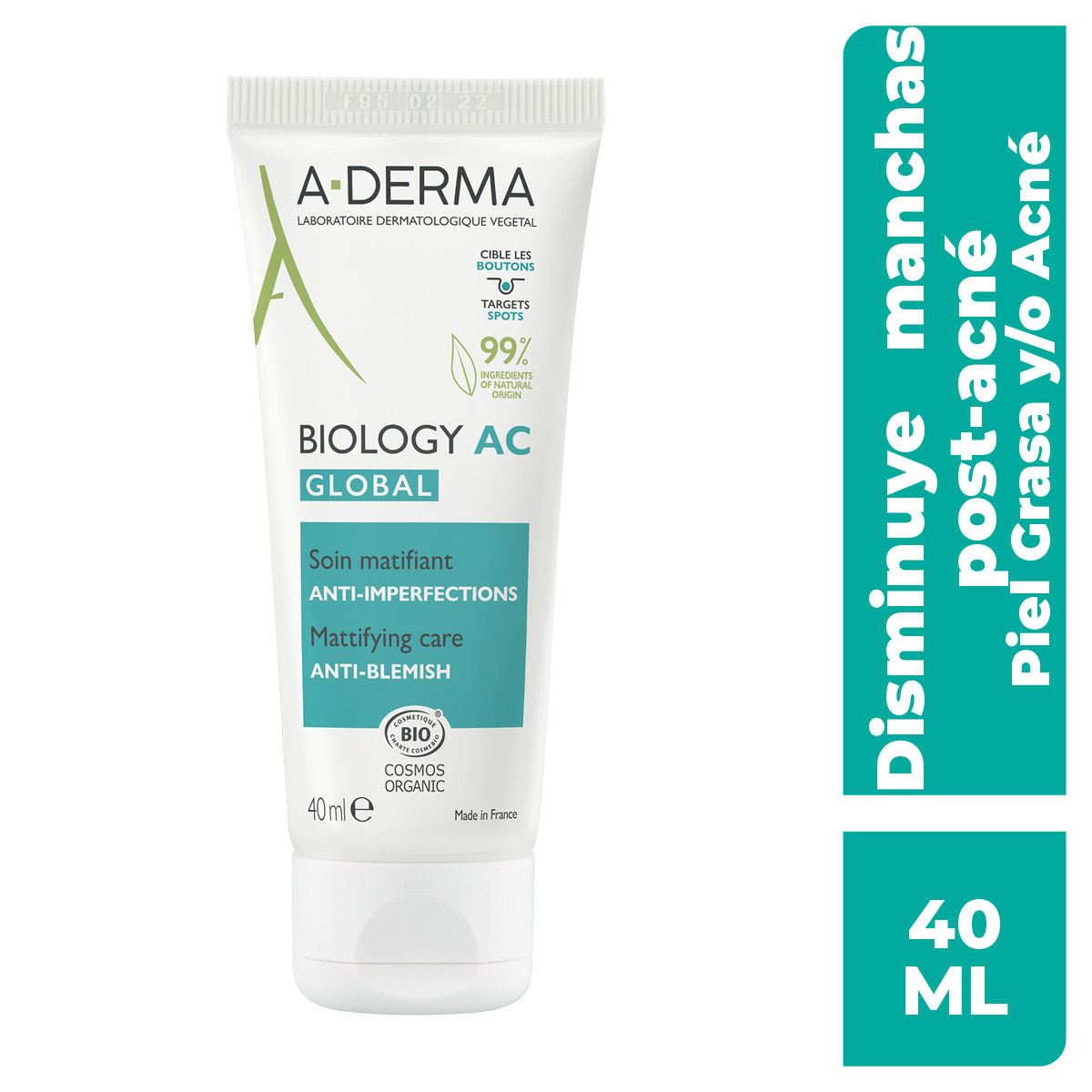 A-Derma Biology Ac Global Crema Facial Piel Acneica 40ml image number null